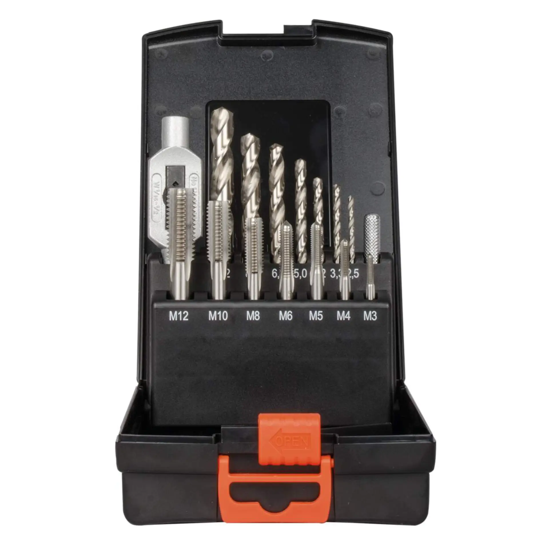 PROJAHN Einschnitt Gewinde Bohrzeugsatz HSS-G in Kunststoff-Kassette 15-tlg.