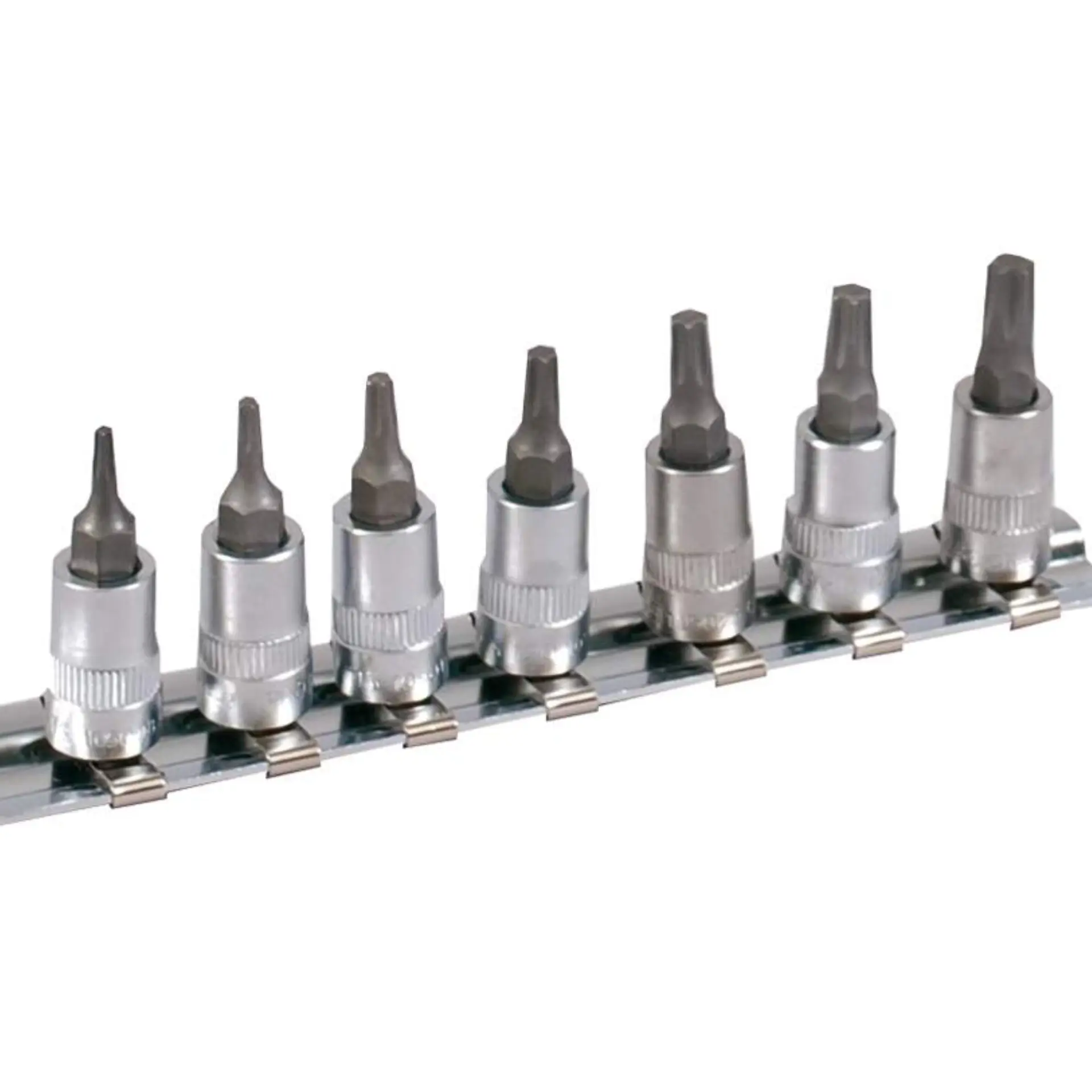 PROJAHN Stecknuss 1/4 Zoll Satz auf Schiene 7-tlg. Bitnüsse TX