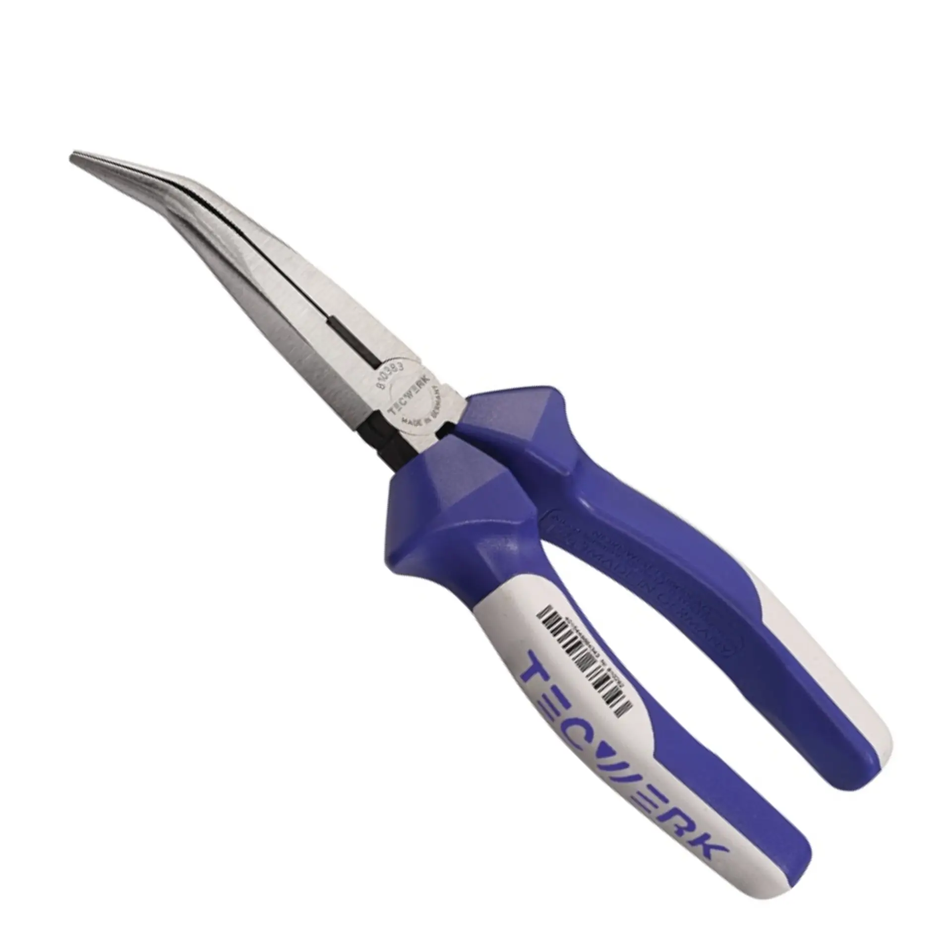 TECWERK Flachrundzange poliert 40° gewinkelt Mehrkomponenten-Hüllen 200 mm